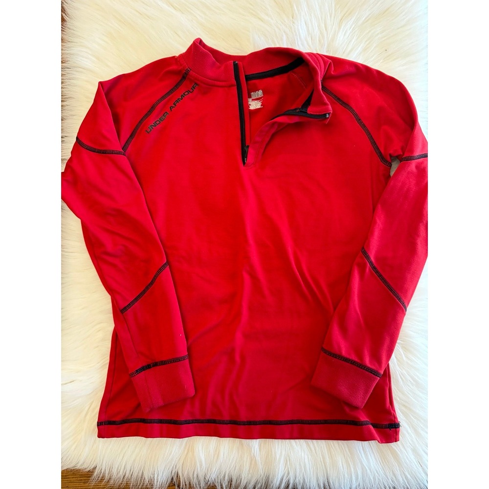 Under Armour red quarter zip pullover youth large